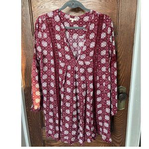 En Creme Boho Mini Dress Size M